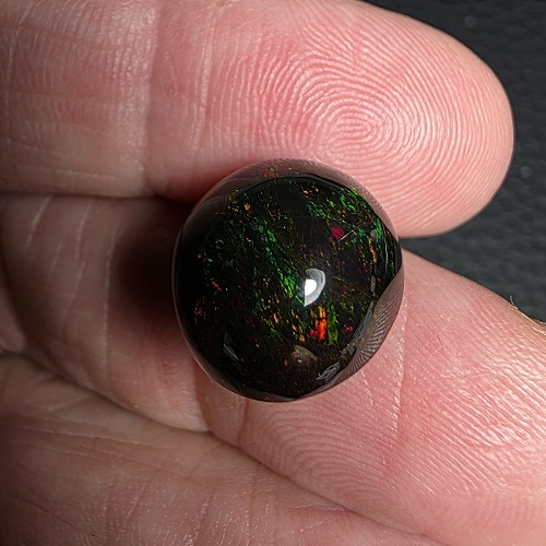 Black Opal Round Cabochon